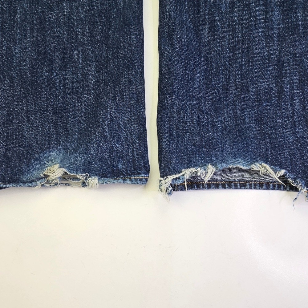 Hugo Boss Mens Dark Wash Straight Leg Distressed Denim Jeans 34x32 - Picture 12 of 16